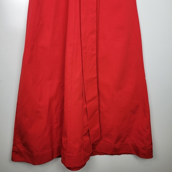 NWT STAUD Ilana A-Line Maxi Dress in Poinsettia Red Size Medium - Picture 7 of 13